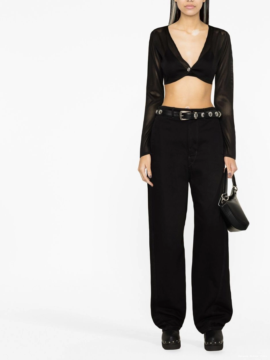Affordable cropped cardigan Women Versace buttoned Medusa 0705